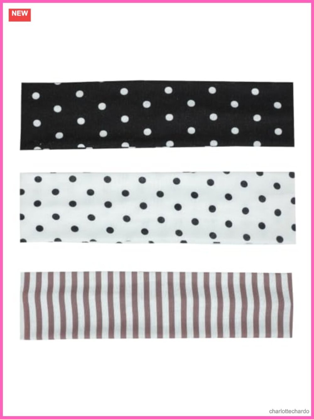 Polka Dot Stripe Headbands Set Women Stretch Non-Slip Hair Accessories